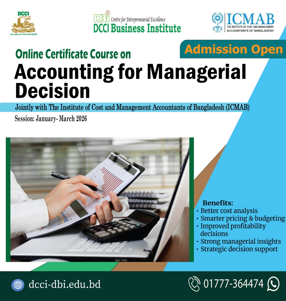 Admission is going on for the Online Certificate Course on 𝐀𝐜𝐜𝐨𝐮𝐧𝐭𝐢𝐧𝐠 𝐟𝐨𝐫 𝐌𝐚𝐧𝐚𝐠𝐞𝐫𝐢𝐚𝐥 𝐃𝐞𝐜𝐢𝐬𝐢𝐨𝐧