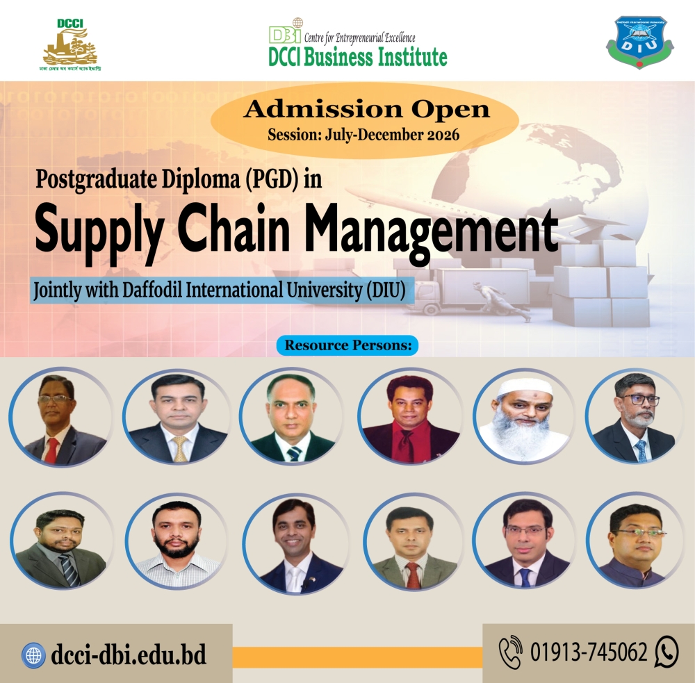 The Last Date of Admission in the PGD in Supply Chain Management, 6th Batch has been extended to 15th July 2026.